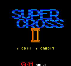 Super Cross II (Japan, set 1) Title Screen